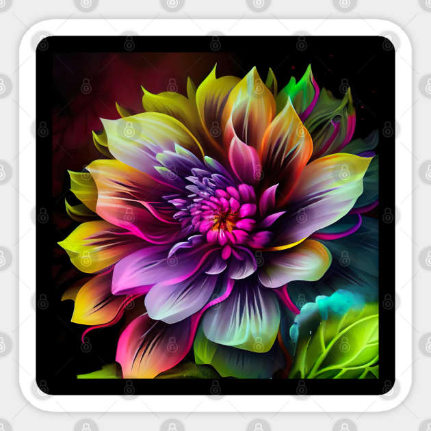 Floral Artwork Designs Sticker by Flowers Art by PhotoCreationXP